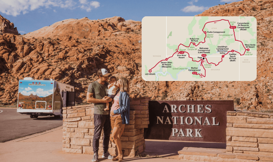 5 National Parks in Utah and more - a ready motorhome route around the USA – main image