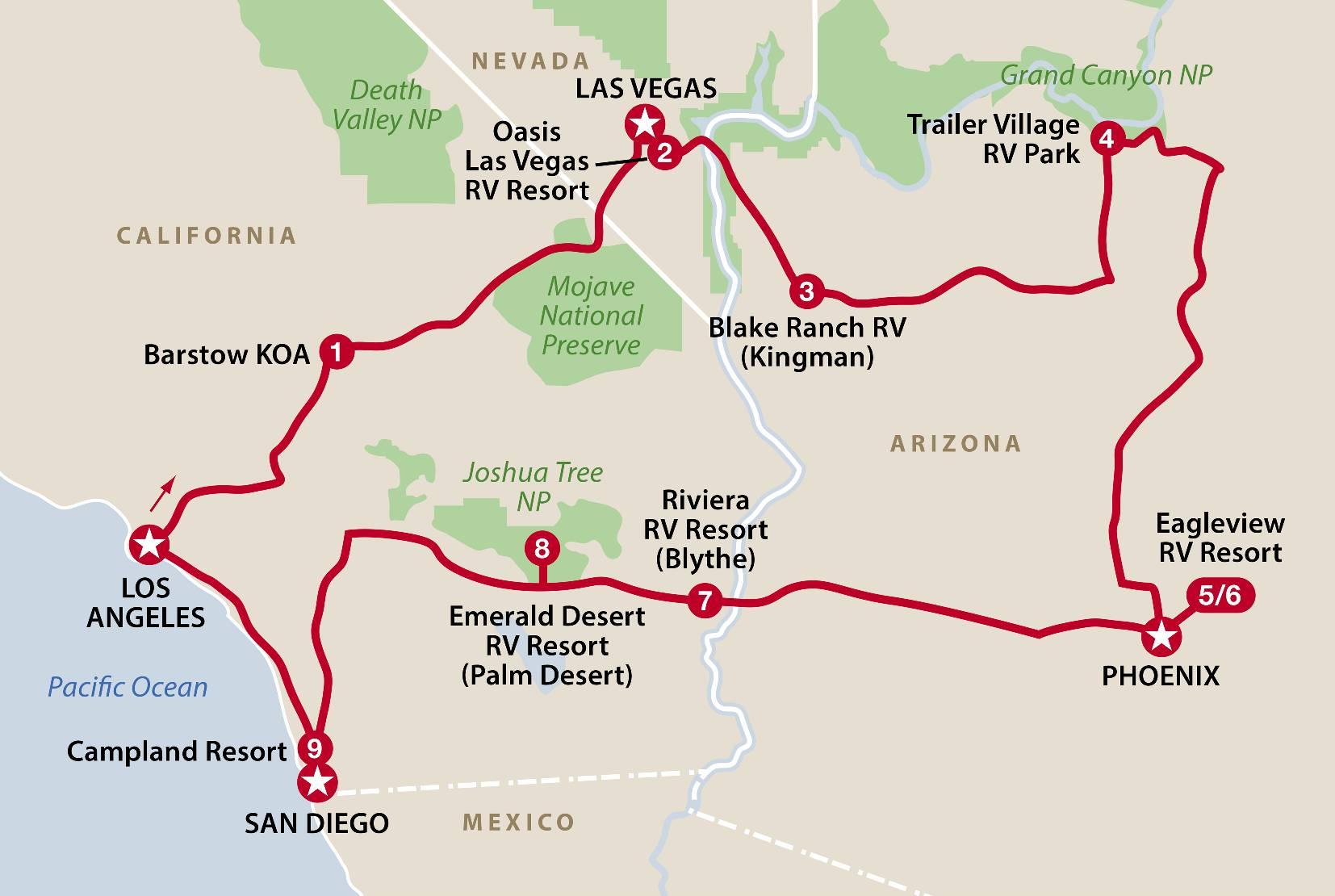 Three states - California, Nevada, Arizona - ready camper tour in the USA [COSTS!] – image 2